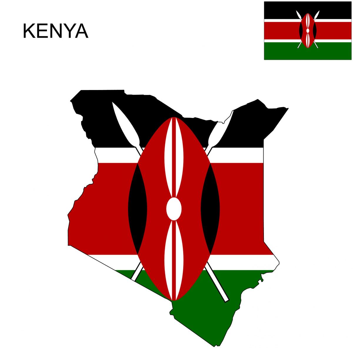 kort over Kenya flag
