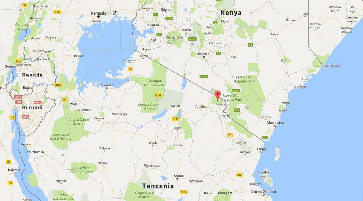 verden kort, der viser, Kenya