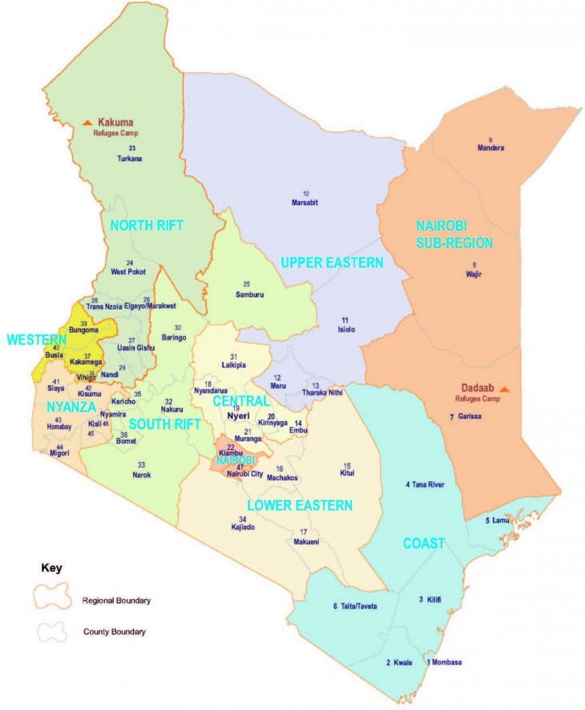 kort over Kenya religion