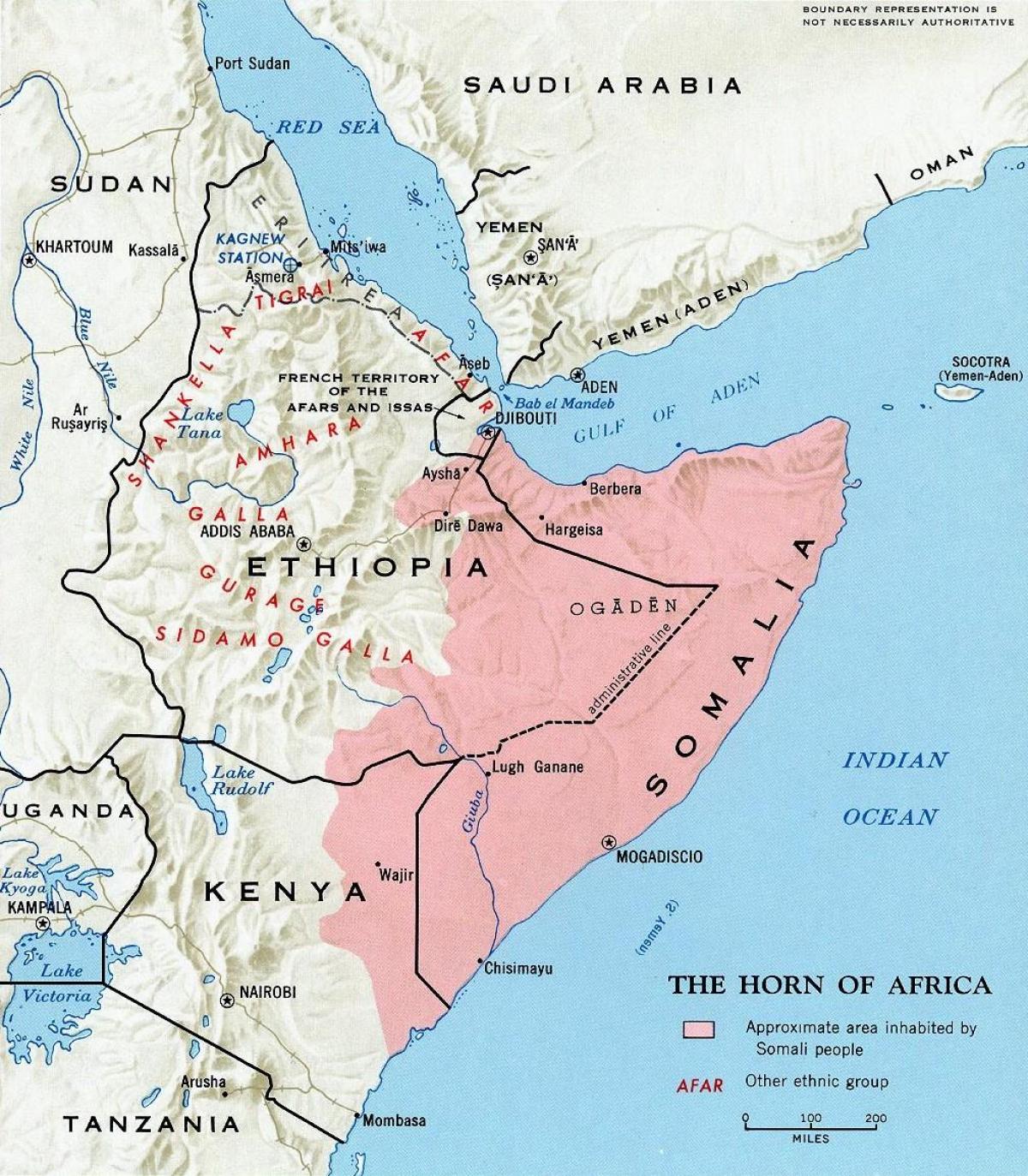 nord-østlige Kenya kort