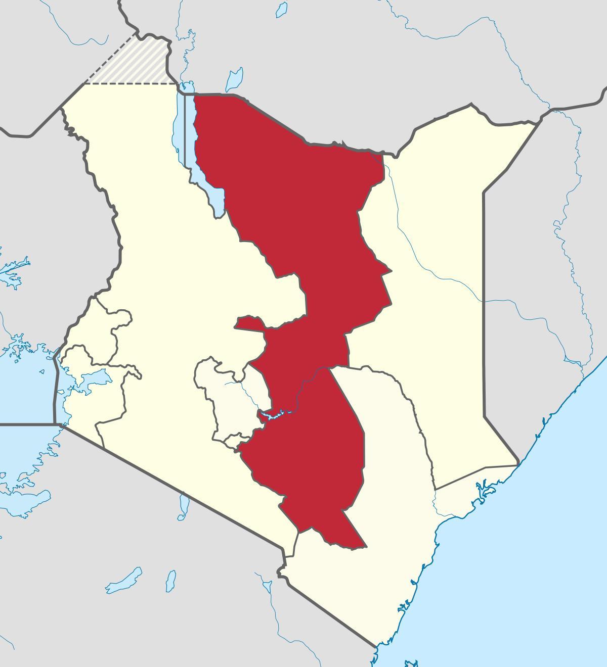 kort over øst-provinsen Kenya