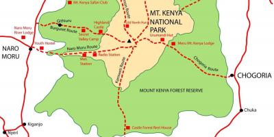 Kort over mount Kenya