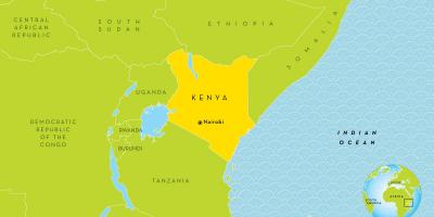 Nairobi Kenya på kort