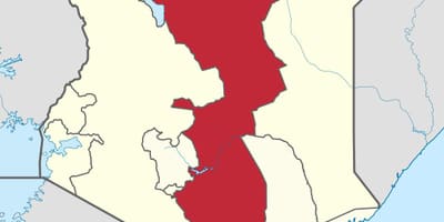 Kort over øst-provinsen Kenya