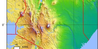 Kenya elevation kort