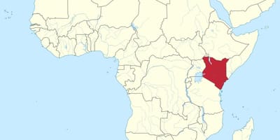 Kort over Kenya kort vektor