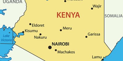 Kort over Kenya land