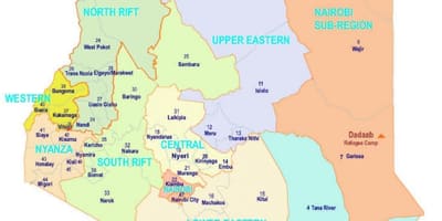 Kort over Kenya religion
