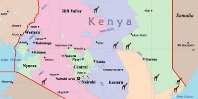 Kort over Kenya sprog