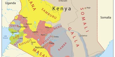 Kenya etniske kort