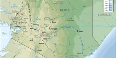 Kenya relief kort