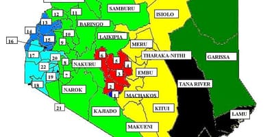Kort over kisumu i Kenya