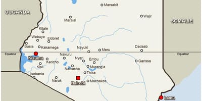 Kort over kitale Kenya