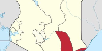 Kort over kyst-provinsen Kenya